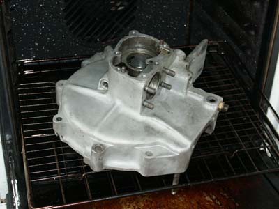 Crankcase in Oven
