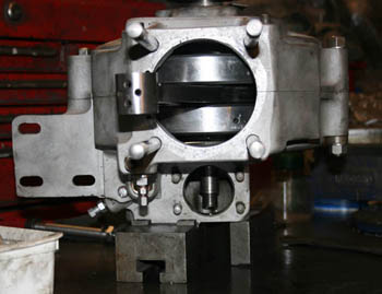 Crankcase on blocks