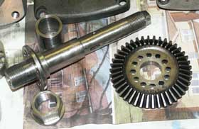 Camshaft and large bevel