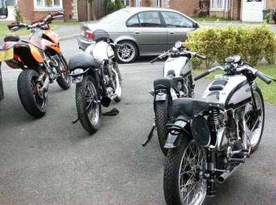 Bikes lined up