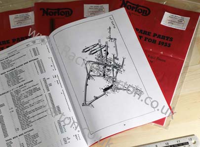Norton 1955 Spare Parts List