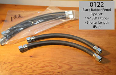 Short length Black PEtrol Pipes