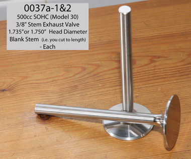 500cc SOHC Exhaust Valves