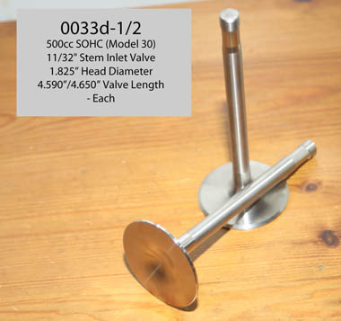 500cc G&S Inlet Valves
