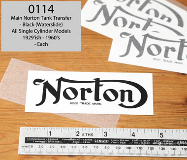 Black Norton Tank Transfer