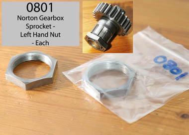 0801 Gearbox Sprocket Left Hand Thread Nut