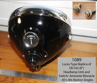 Lucas DU142 8" Headlamps