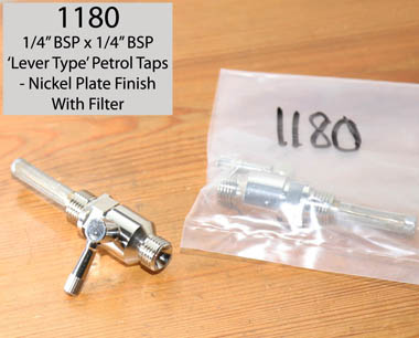 Nickel Plated Lever Petrol Taps