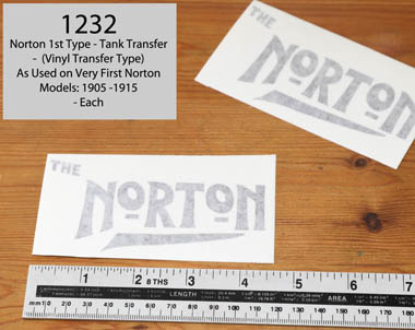 Early Norton Tank Transfer