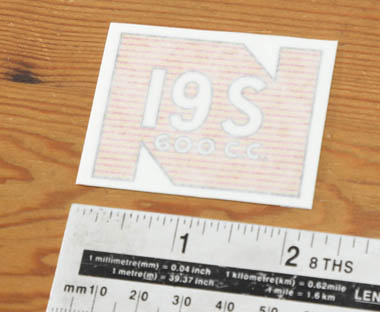 1950s Rear Mudguard 19S Transfer