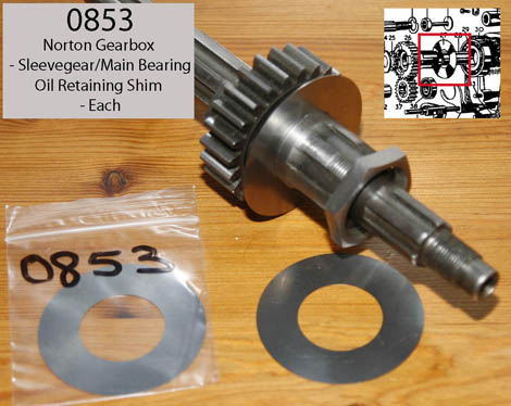 Norton Gearbox Sleevegear shim