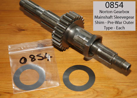 Prewar Norton Gearbox Mainshaft Outer Shim